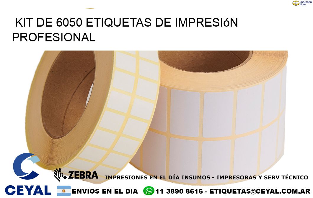 Kit de 6050 etiquetas de impresión profesional
