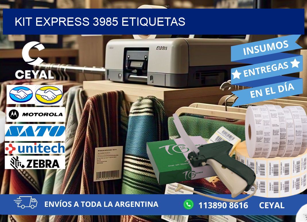 Kit express 3985 etiquetas