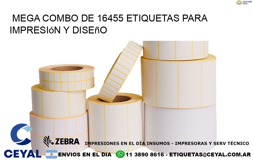 Mega combo de 16455 etiquetas para impresión y diseño
