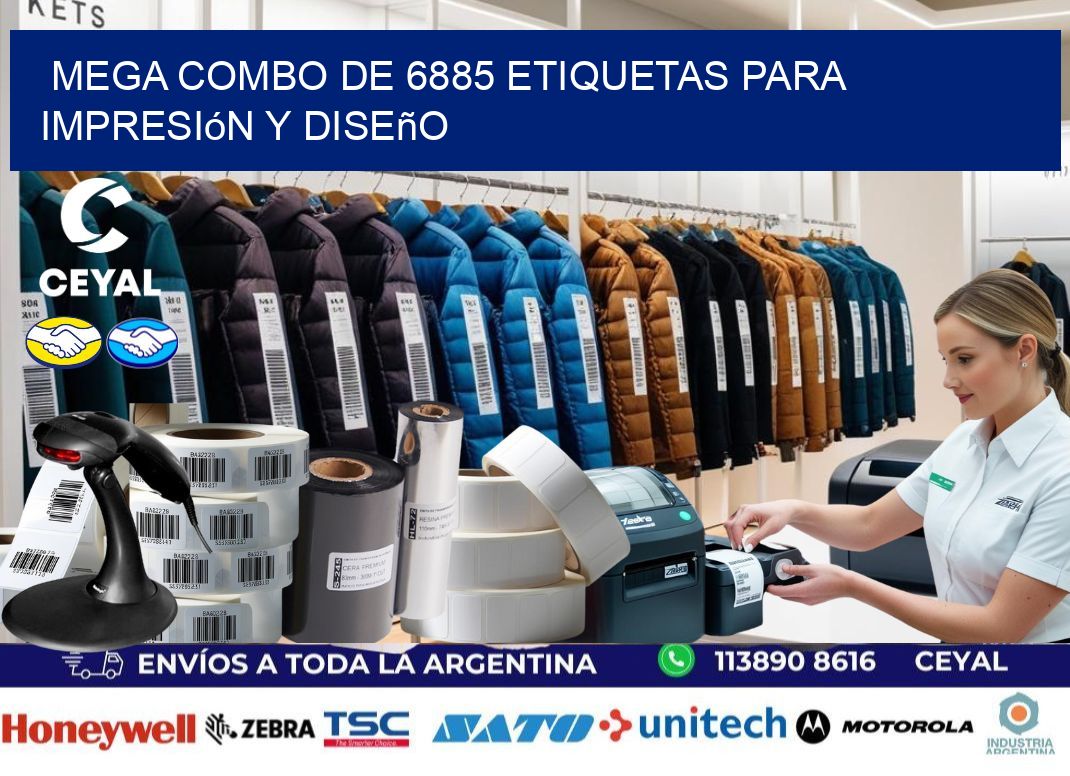 Mega combo de 6885 etiquetas para impresión y diseño