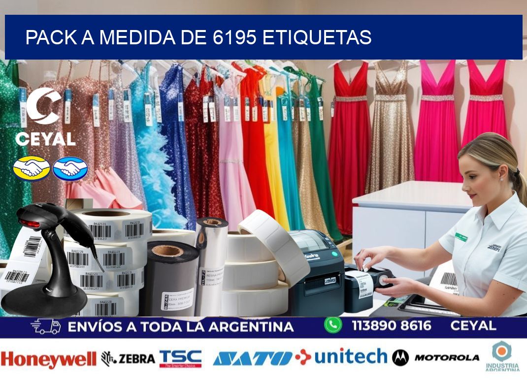 Pack a medida de 6195 etiquetas
