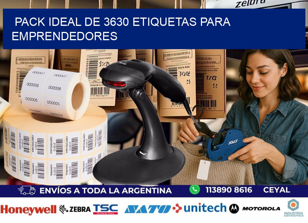 Pack ideal de 3630 etiquetas para emprendedores