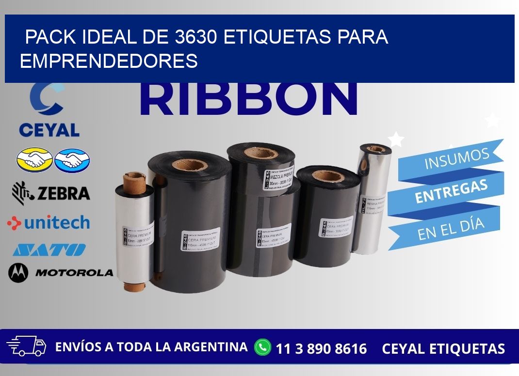 Pack ideal de 3630 etiquetas para emprendedores