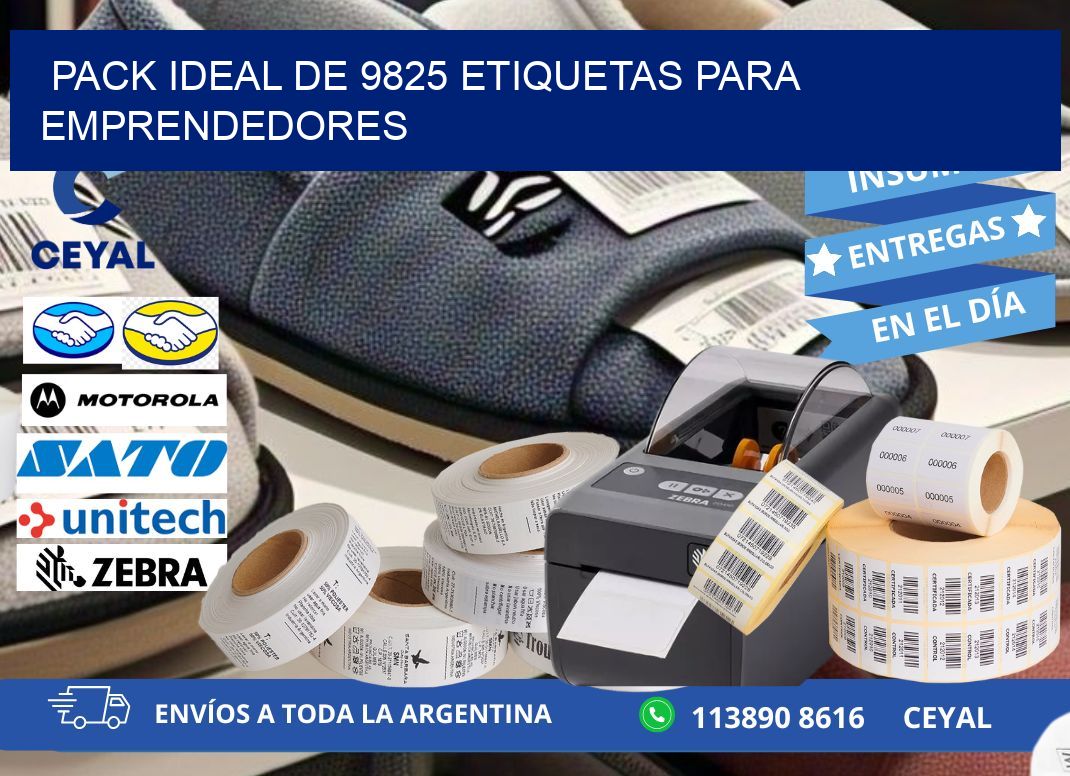 Pack ideal de 9825 etiquetas para emprendedores