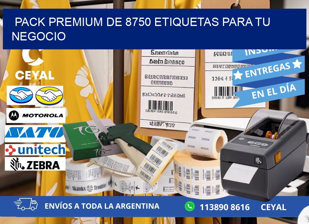 Pack premium de 8750 etiquetas para tu negocio
