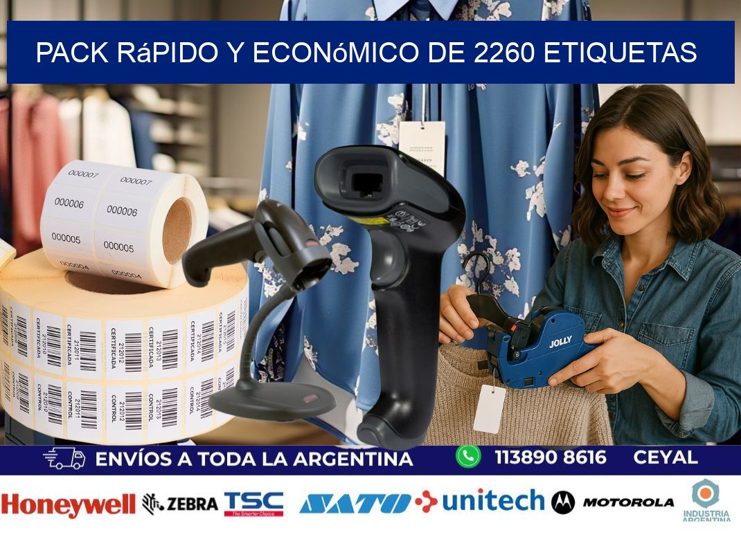Pack rápido y económico de 2260 etiquetas