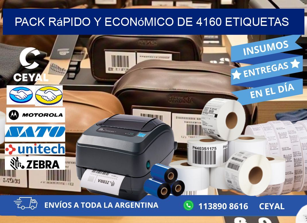 Pack rápido y económico de 4160 etiquetas