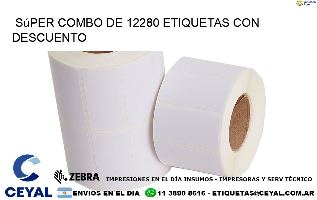 Súper combo de 12280 etiquetas con descuento
