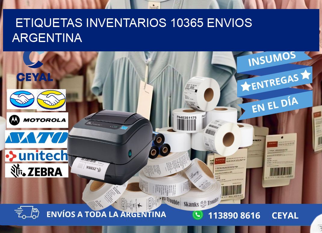 etiquetas inventarios 10365 ENVIOS ARGENTINA