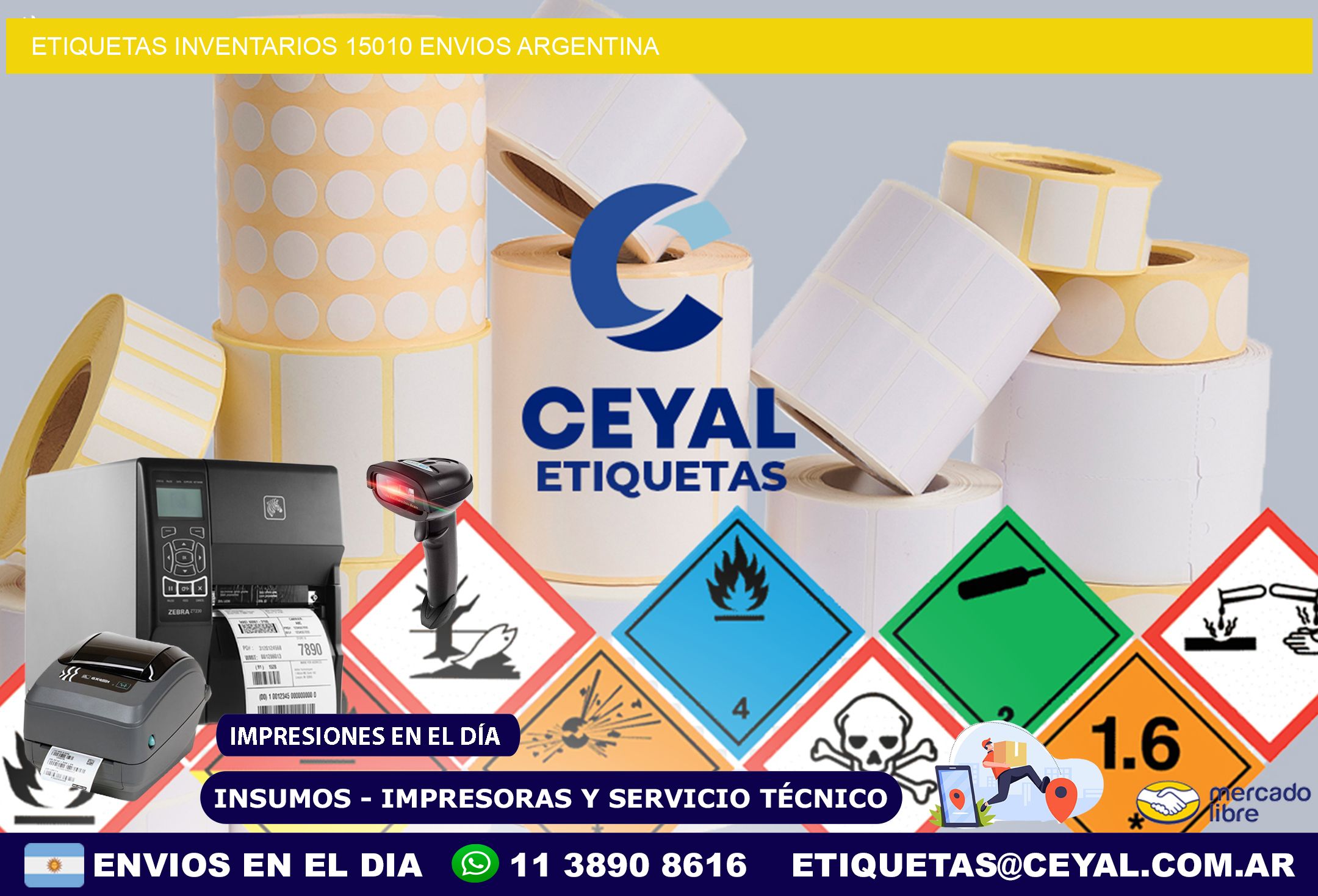 etiquetas inventarios 15010 ENVIOS ARGENTINA