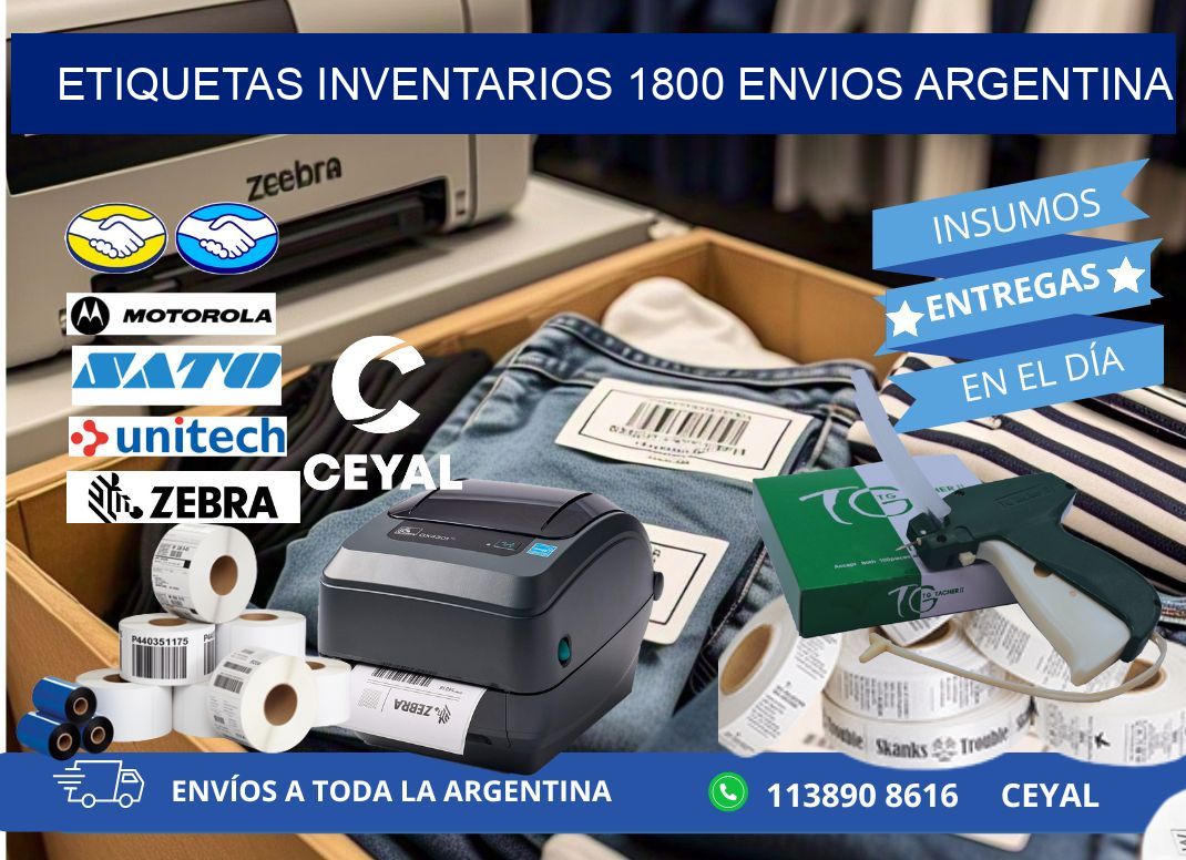 etiquetas inventarios 1800 ENVIOS ARGENTINA