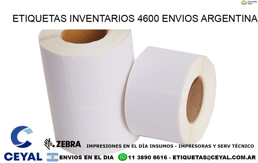 etiquetas inventarios 4600 ENVIOS ARGENTINA