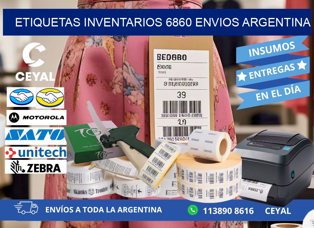 etiquetas inventarios 6860 ENVIOS ARGENTINA