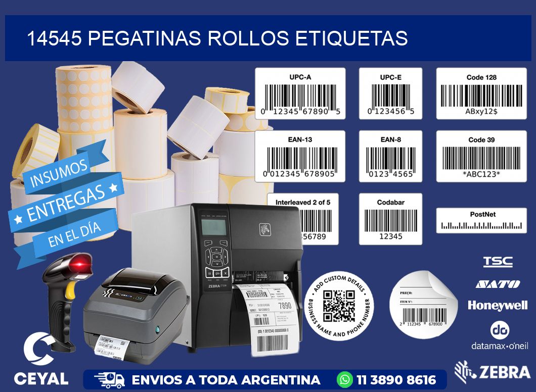 14545 Pegatinas rollos etiquetas