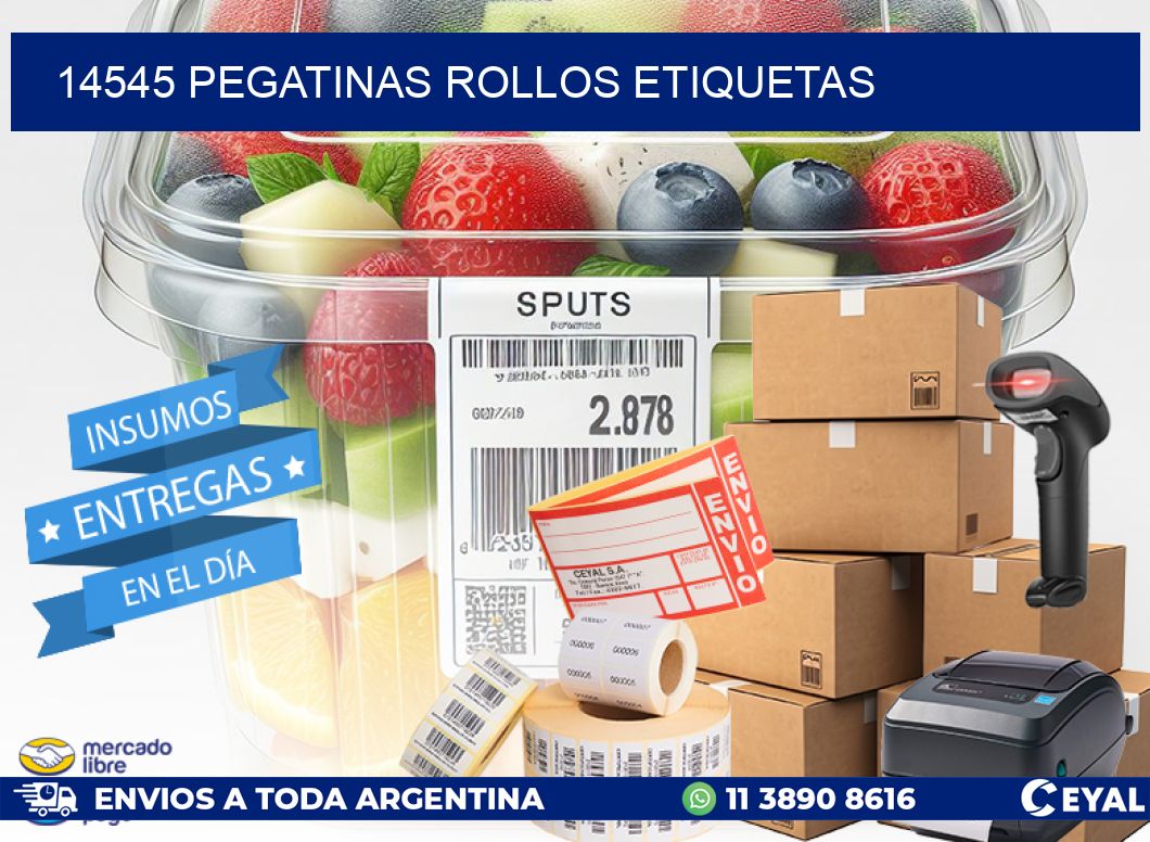 14545 Pegatinas rollos etiquetas