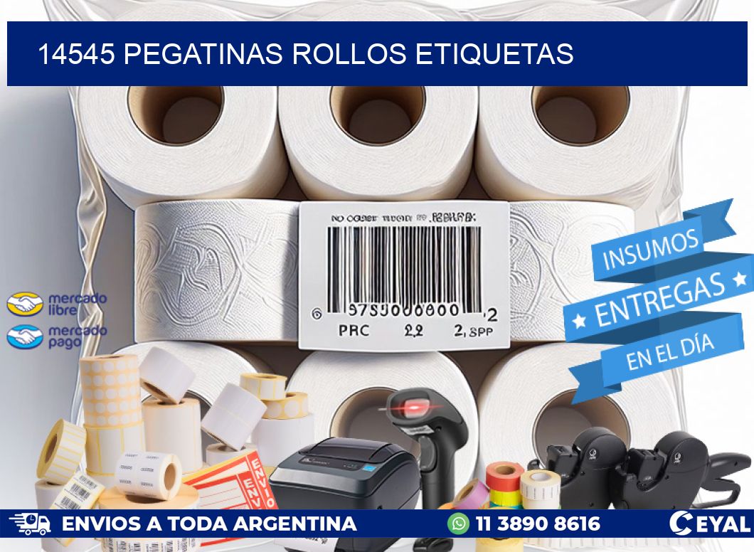14545 Pegatinas rollos etiquetas