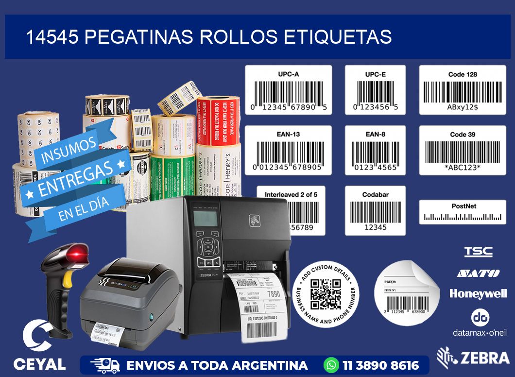 14545 Pegatinas rollos etiquetas