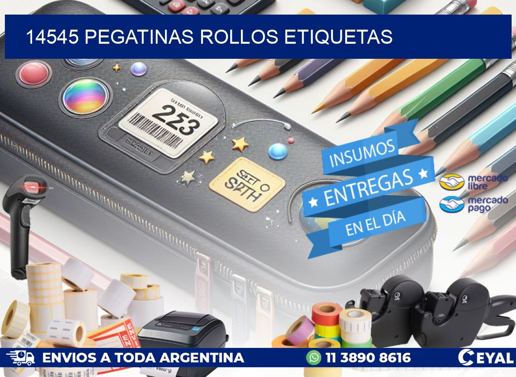 14545 Pegatinas rollos etiquetas