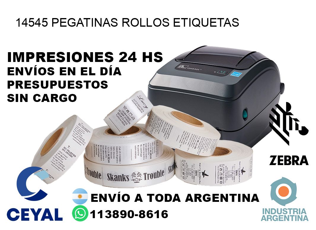 14545 Pegatinas rollos etiquetas