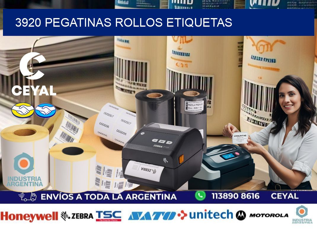 3920 Pegatinas rollos etiquetas