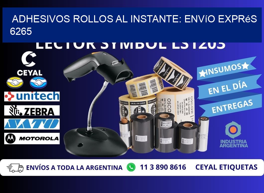 Adhesivos rollos al Instante: Envío Exprés 6265