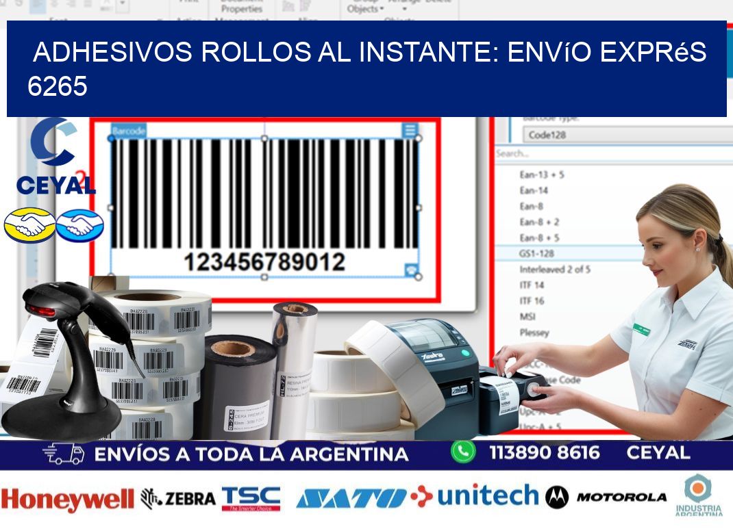 Adhesivos rollos al Instante: Envío Exprés 6265