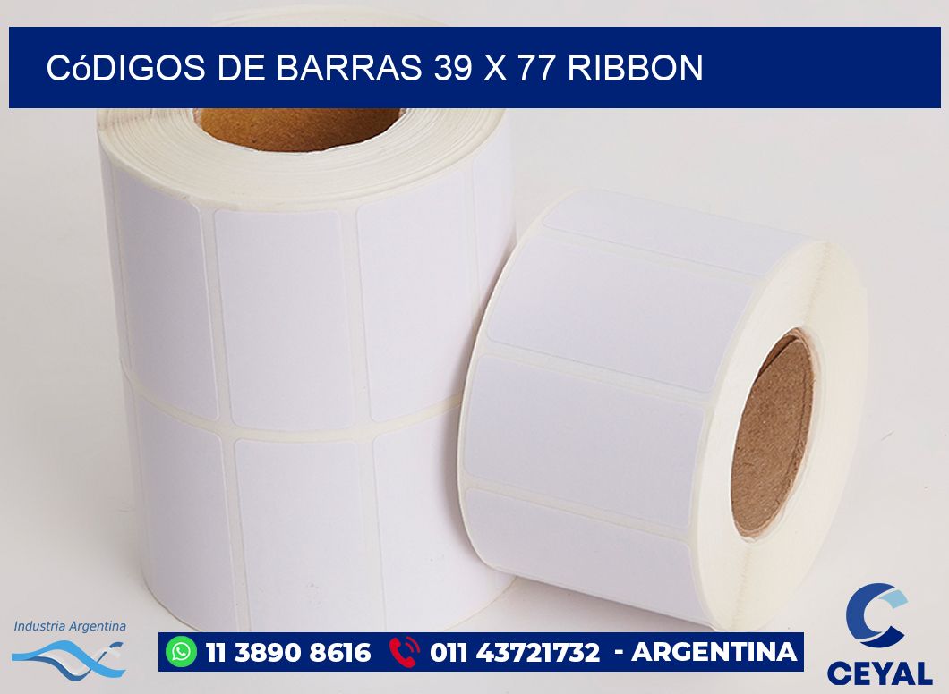 Códigos de Barras 39 x 77 ribbon