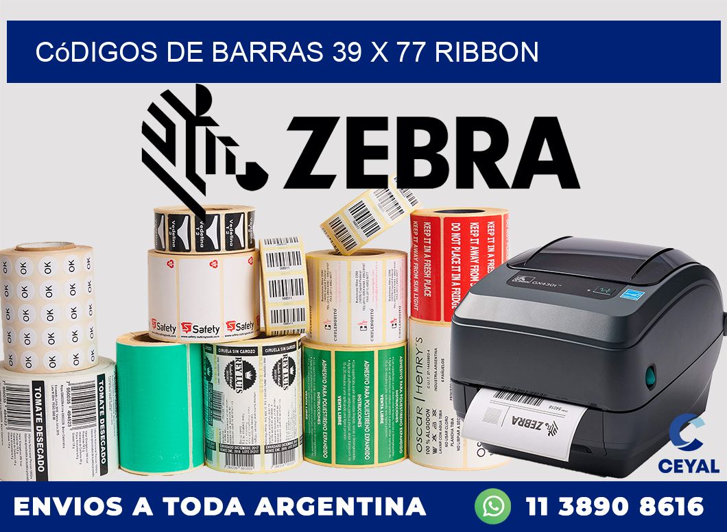 Códigos de Barras 39 x 77 ribbon