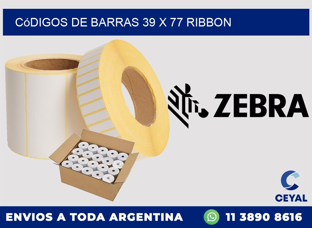 Códigos de Barras 39 x 77 ribbon