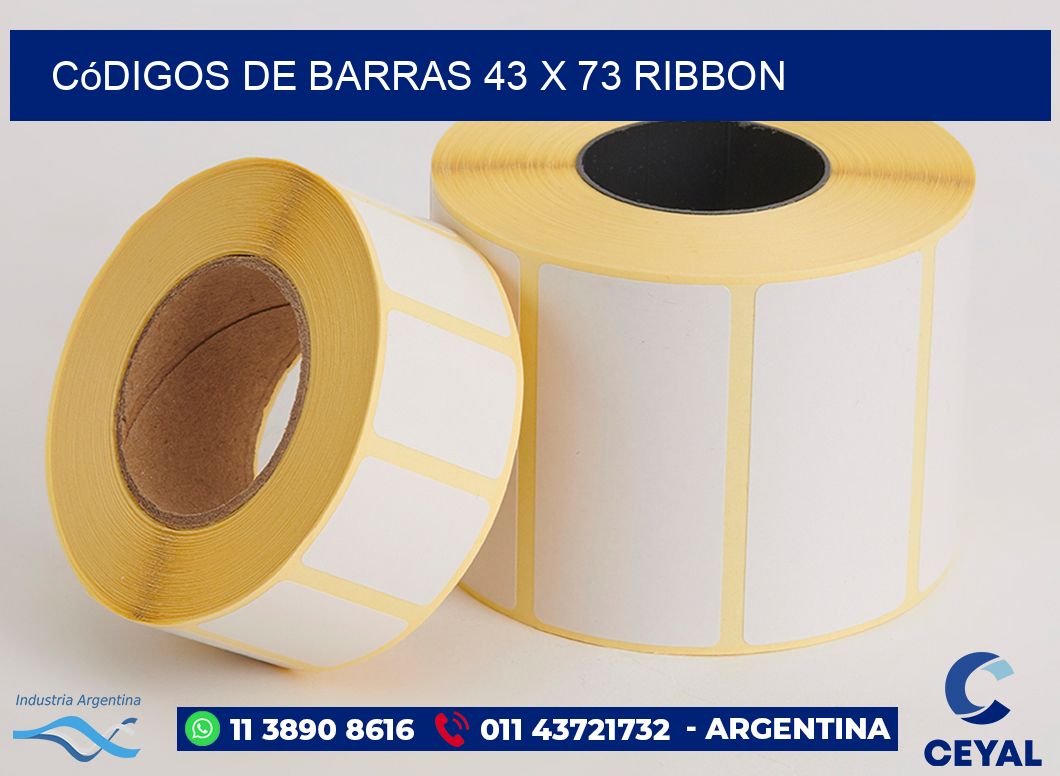 Códigos de Barras 43 x 73 ribbon