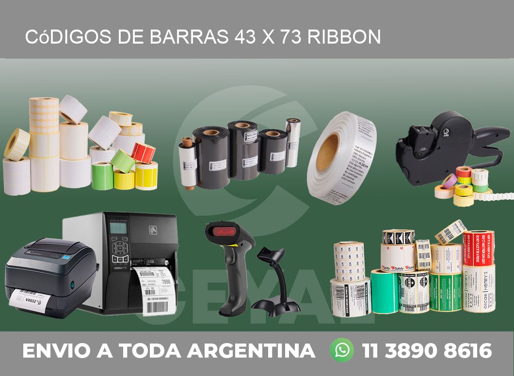 Códigos de Barras 43 x 73 ribbon