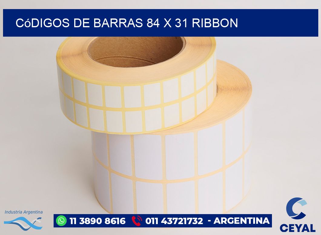 Códigos de Barras 84 x 31 ribbon