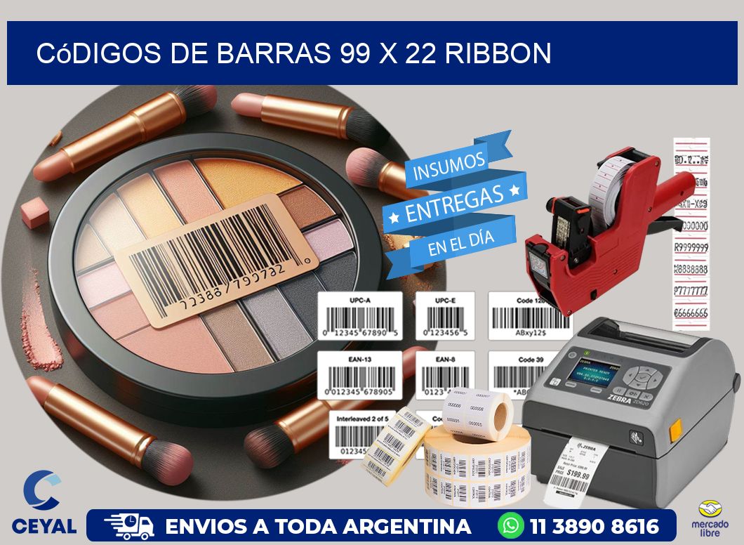 Códigos de Barras 99 x 22 ribbon