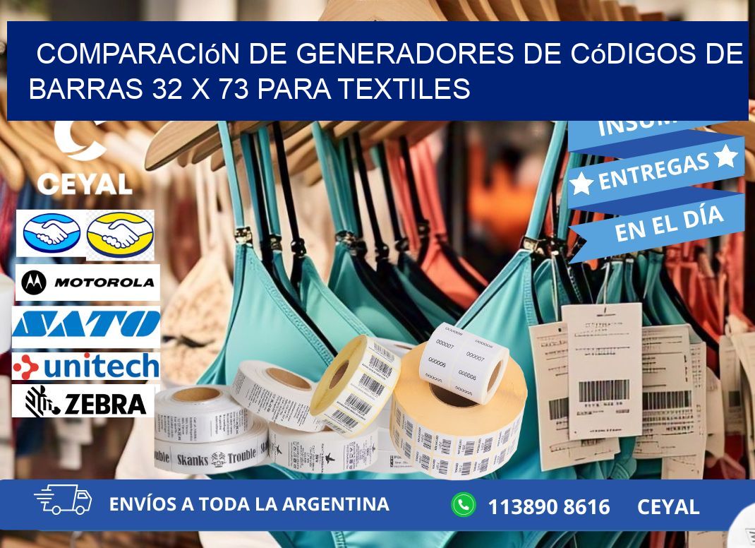 Comparación de Generadores de Códigos de Barras 32 x 73 para Textiles