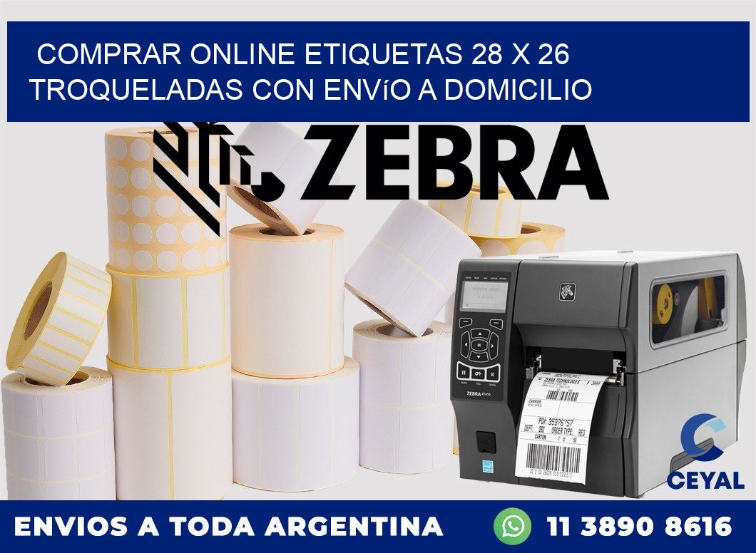 Comprar online etiquetas 28 x 26 troqueladas con envío a domicilio