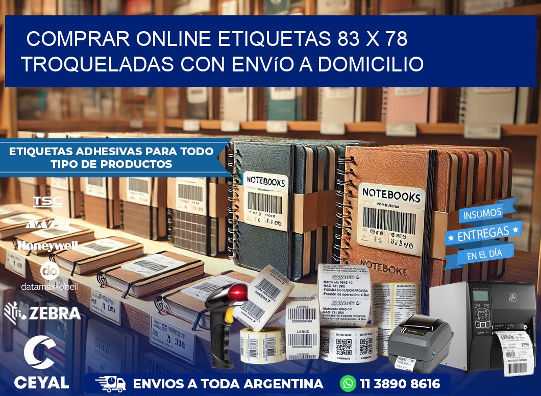Comprar online etiquetas 83 x 78 troqueladas con envío a domicilio