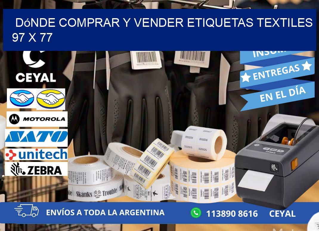Dónde Comprar y Vender Etiquetas Textiles 97 x 77