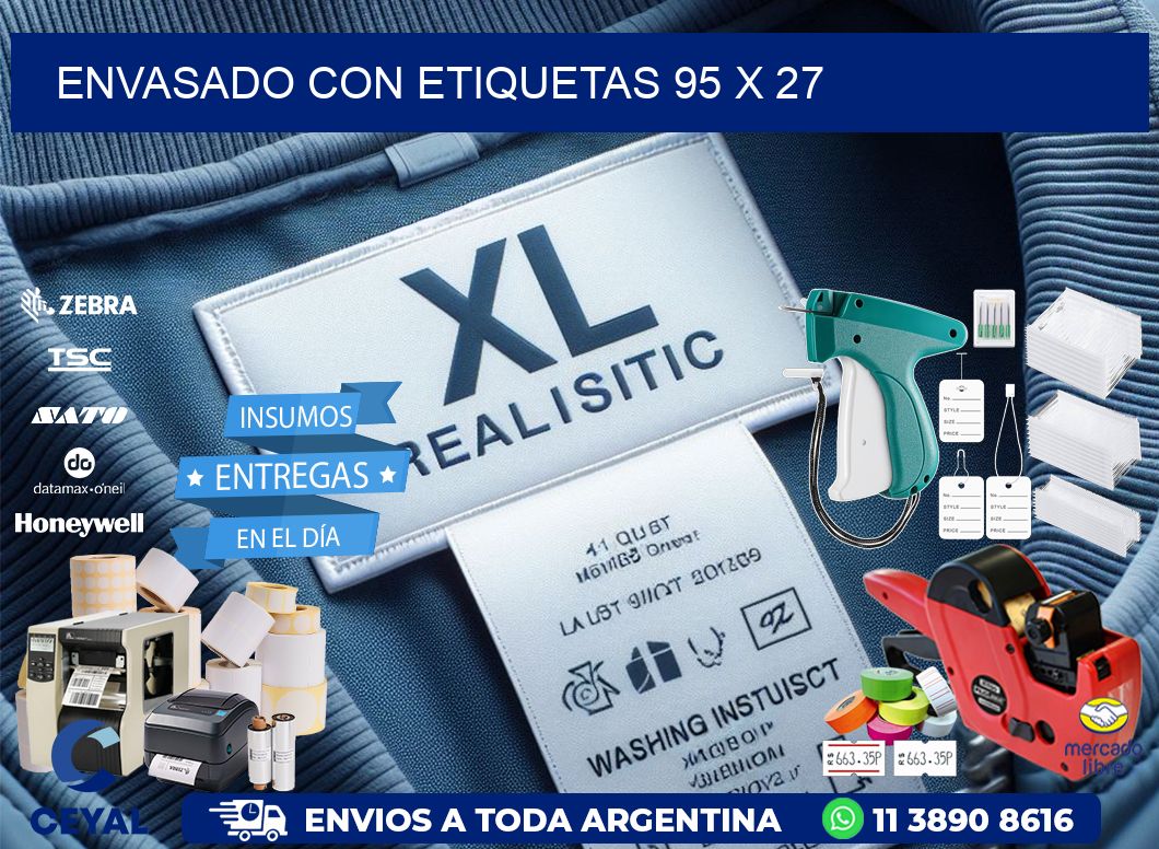 Envasado con etiquetas 95 x 27