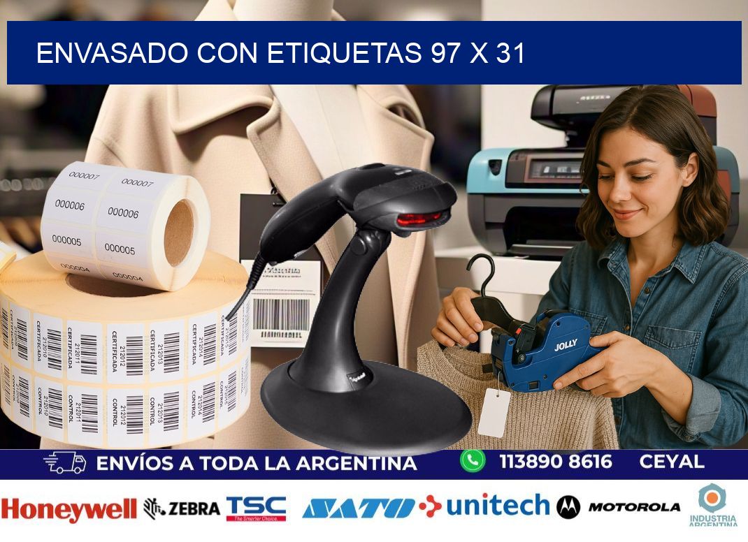 Envasado con etiquetas 97 x 31