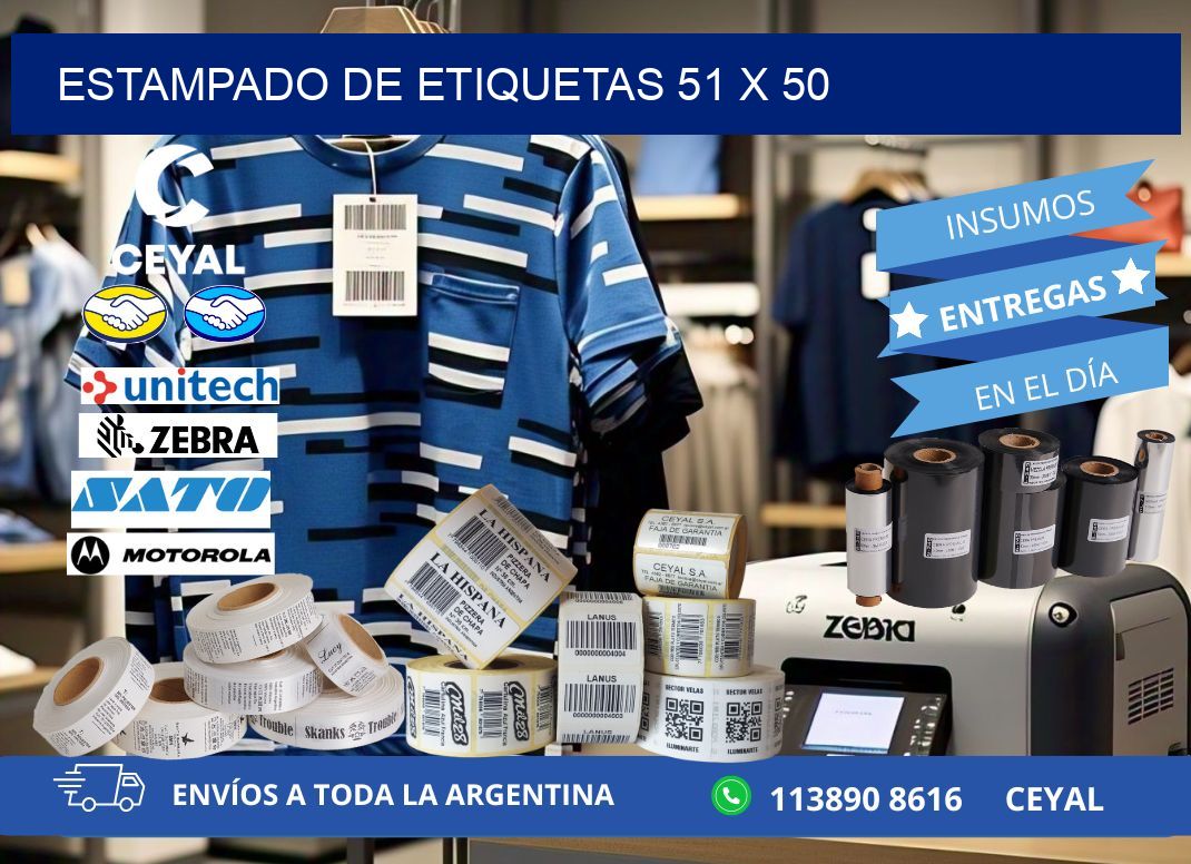 Estampado de etiquetas 51 x 50