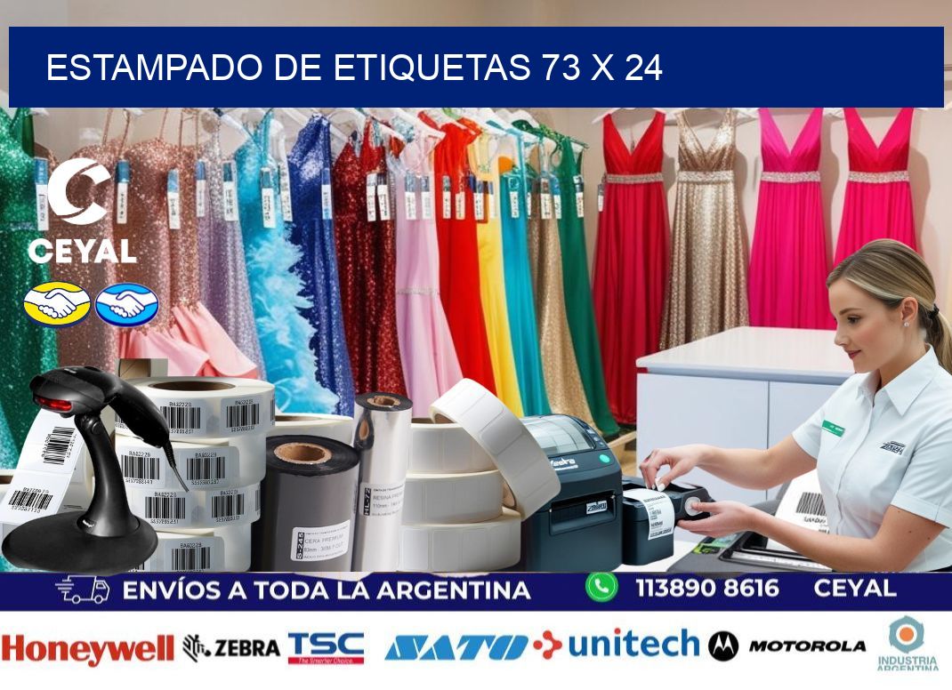 Estampado de etiquetas 73 x 24