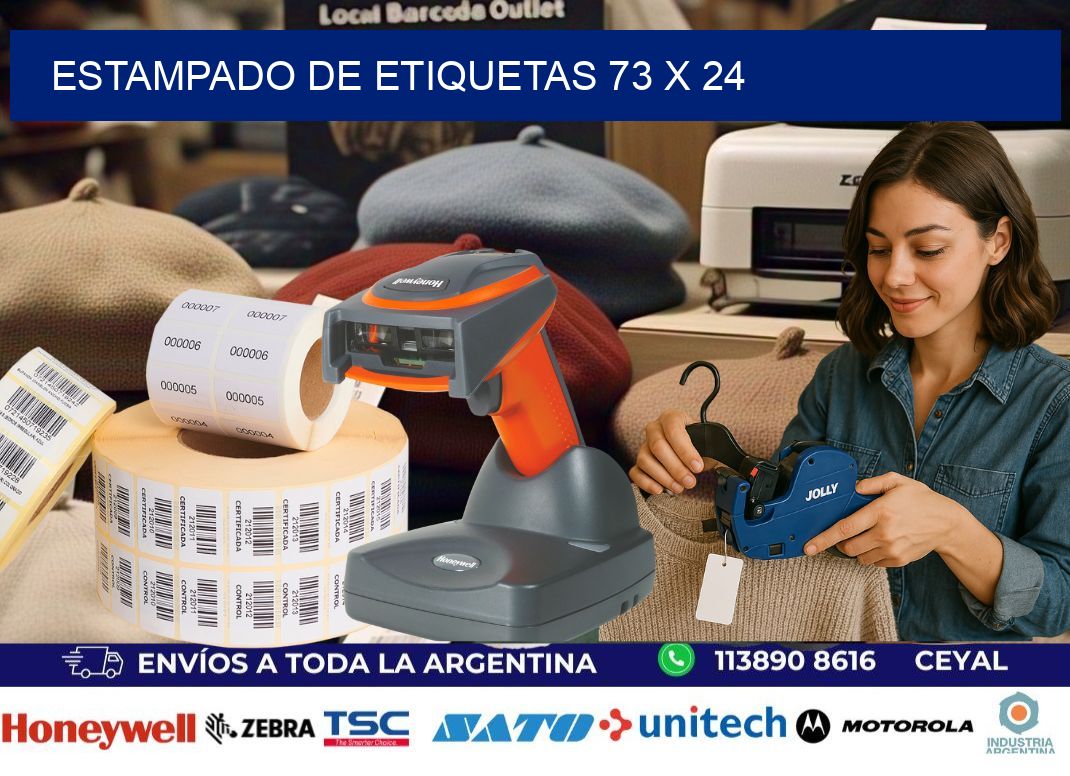 Estampado de etiquetas 73 x 24