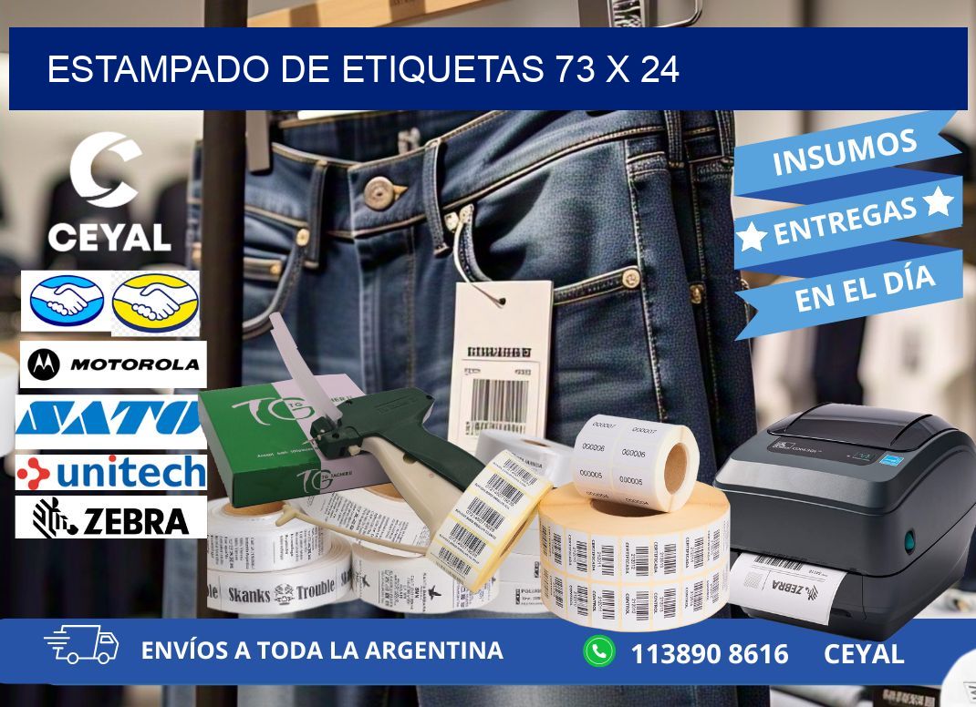 Estampado de etiquetas 73 x 24