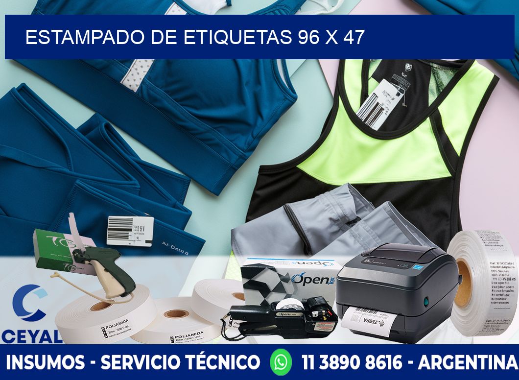 Estampado de etiquetas 96 x 47