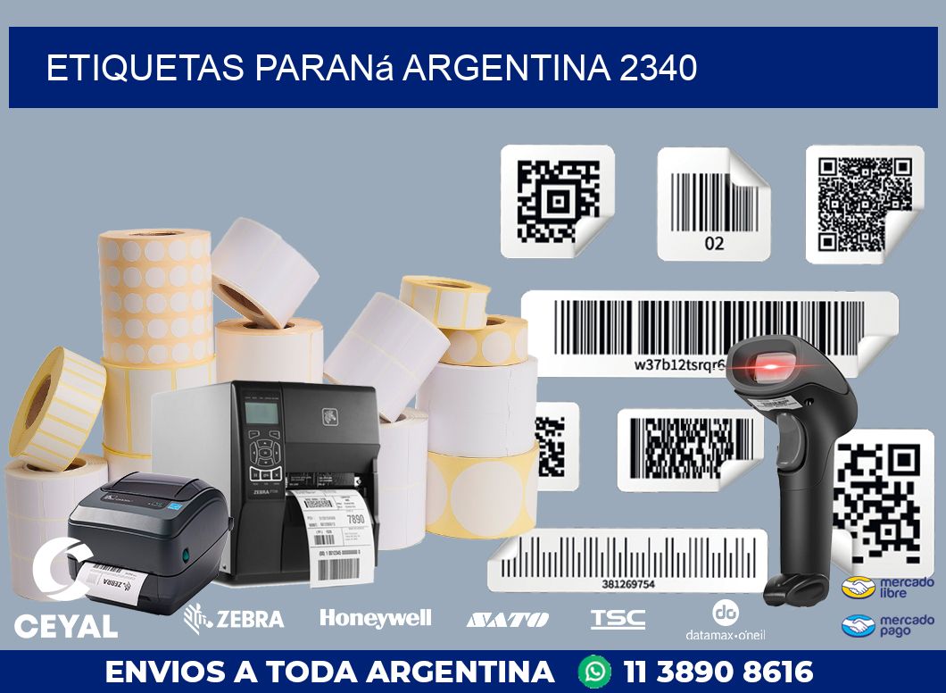 Etiquetas Paraná Argentina 2340