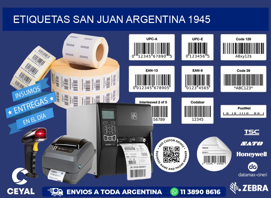 Etiquetas San Juan Argentina 1945