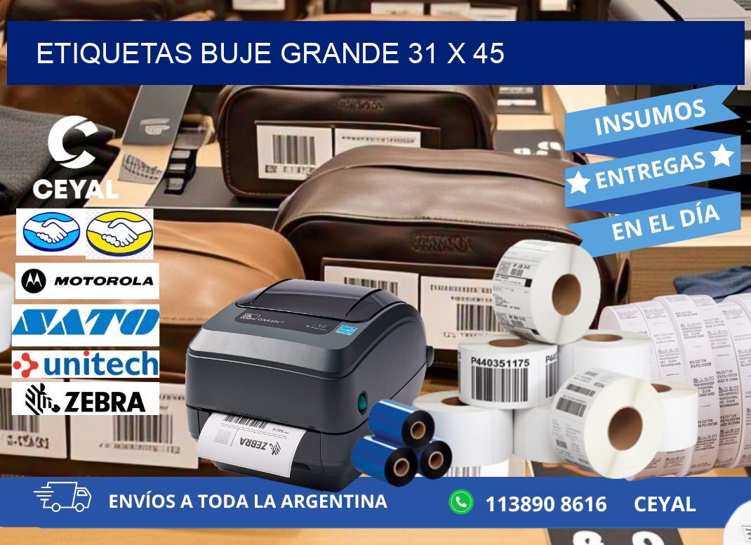 Etiquetas buje grande 31 x 45