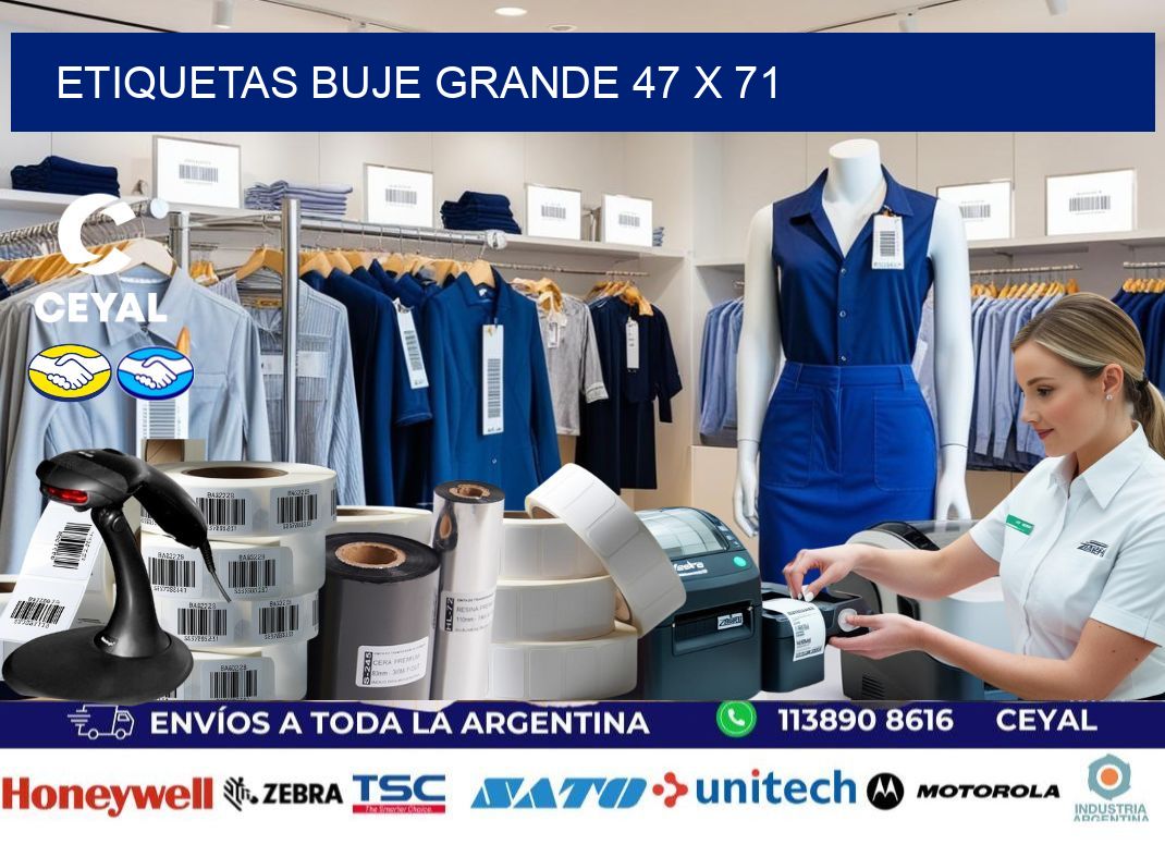 Etiquetas buje grande 47 x 71