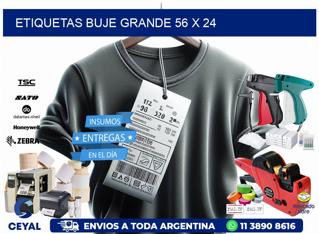Etiquetas buje grande 56 x 24
