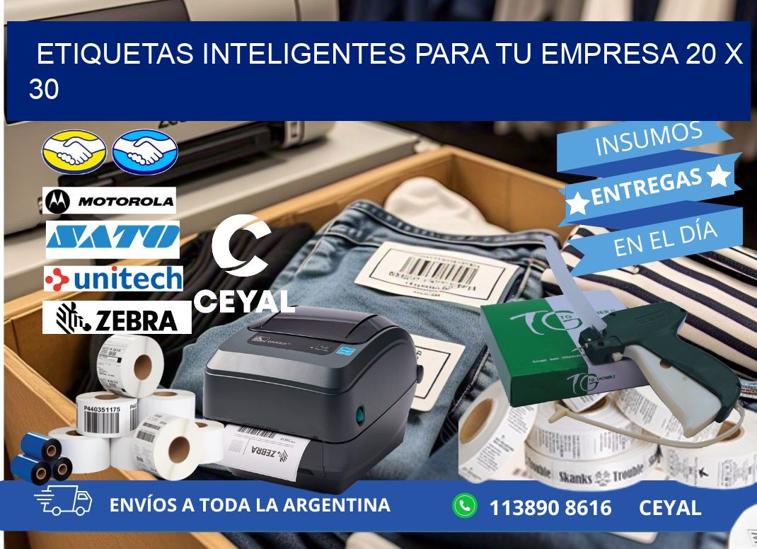 Etiquetas inteligentes para tu empresa 20 x 30